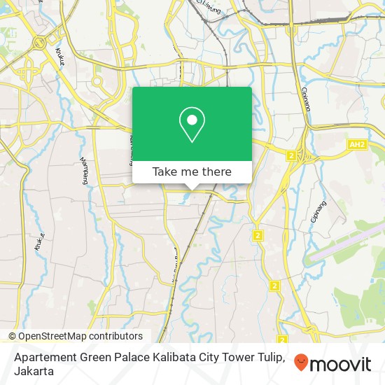 Apartement Green Palace Kalibata City Tower Tulip map