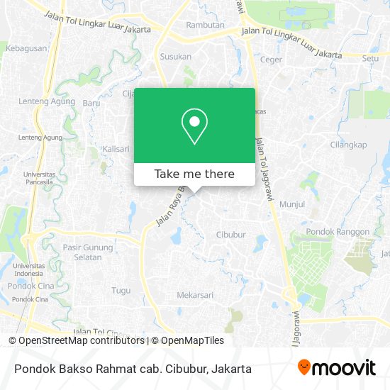 Pondok Bakso Rahmat cab. Cibubur map