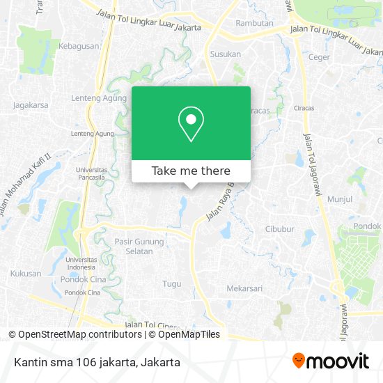 Kantin sma 106 jakarta map