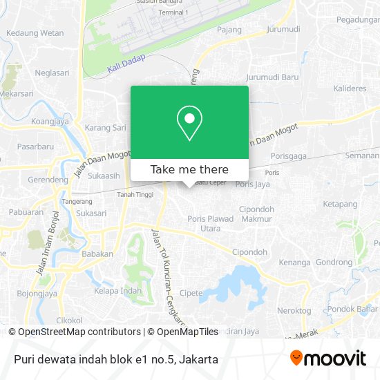Puri dewata indah blok e1 no.5 map