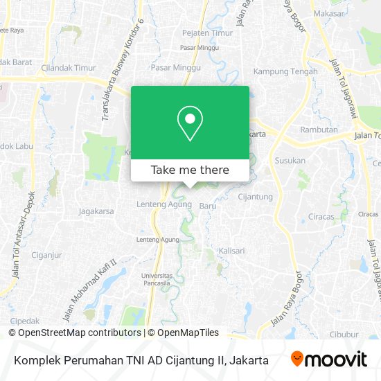 Komplek Perumahan TNI AD Cijantung II map