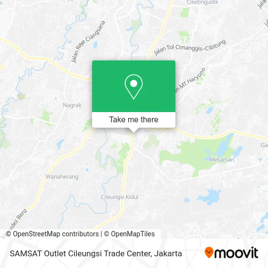 SAMSAT Outlet Cileungsi Trade Center map