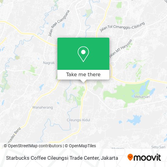 Starbucks Coffee Cileungsi Trade Center map