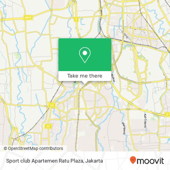 Sport club Apartemen Ratu Plaza map