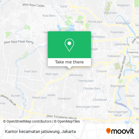 Kantor kecamatan jatiuwung map