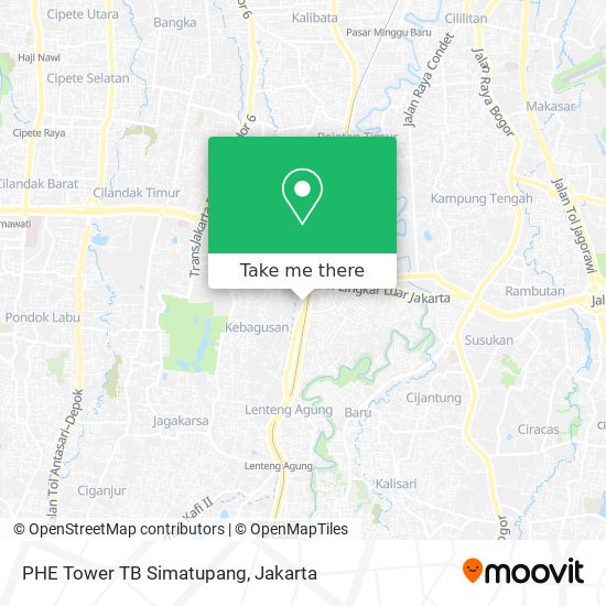 PHE Tower TB Simatupang map