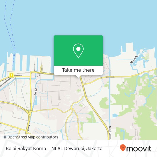 Balai Rakyat Komp. TNI AL Dewaruci map