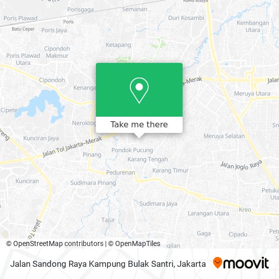 Jalan Sandong Raya Kampung Bulak Santri map