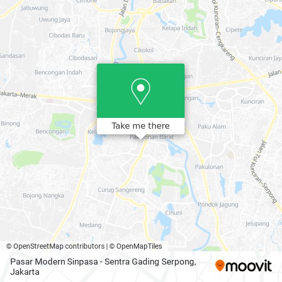 Pasar Modern Sinpasa - Sentra Gading Serpong map