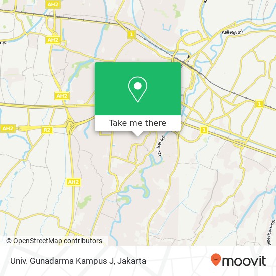 Univ. Gunadarma Kampus J map
