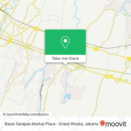 Bazar Sarapan Market Place - Grand Wisata map