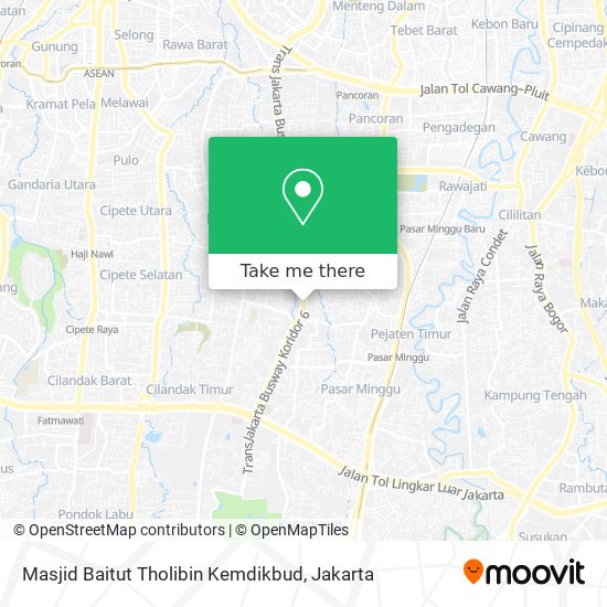 Masjid Baitut Tholibin Kemdikbud map