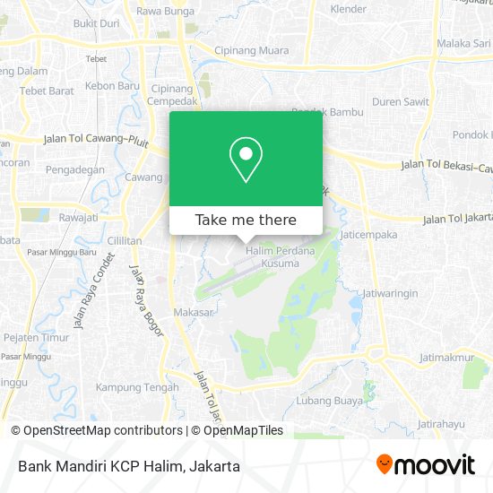 Bank Mandiri KCP Halim map