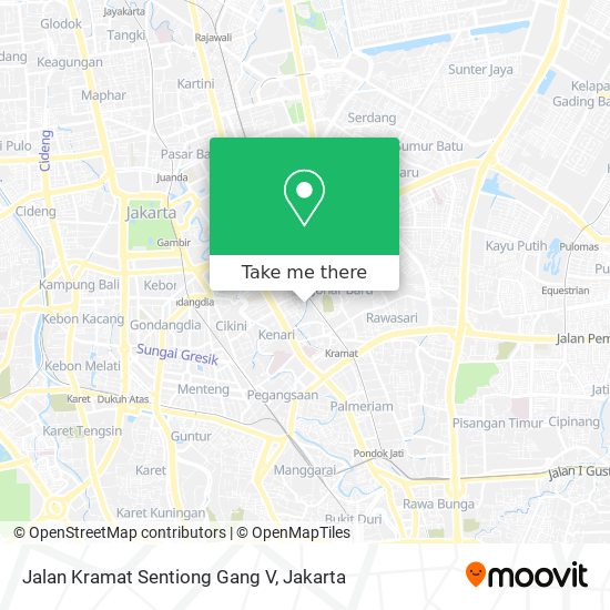 Jalan Kramat Sentiong Gang V map