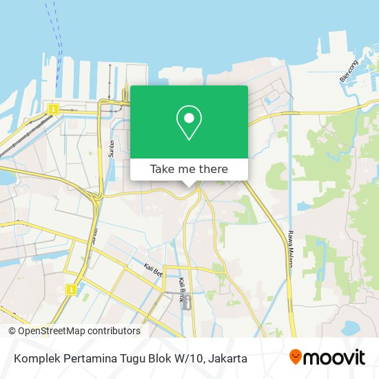 Komplek Pertamina Tugu Blok W / 10 map