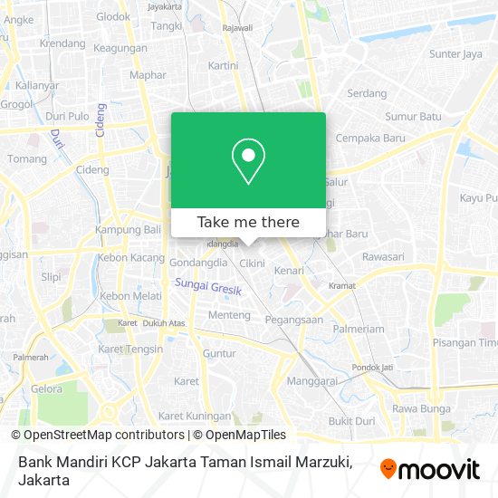 Bank Mandiri KCP Jakarta Taman Ismail Marzuki map