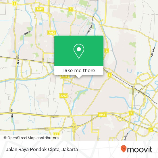 Jalan Raya Pondok Cipta map