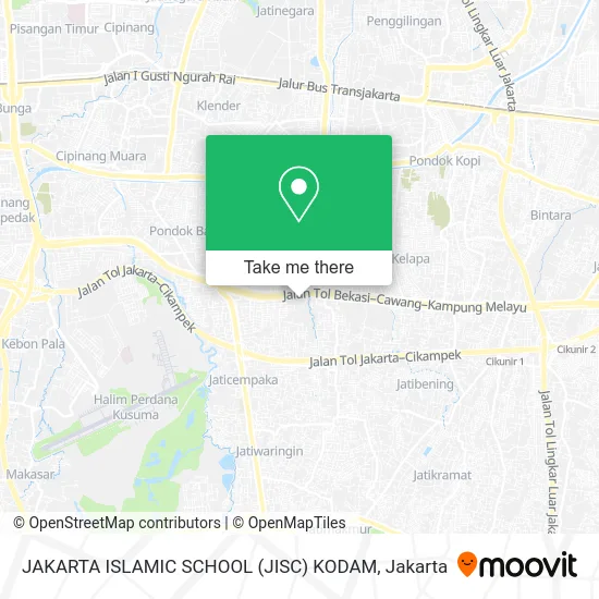 JAKARTA ISLAMIC SCHOOL (JISC) KODAM map