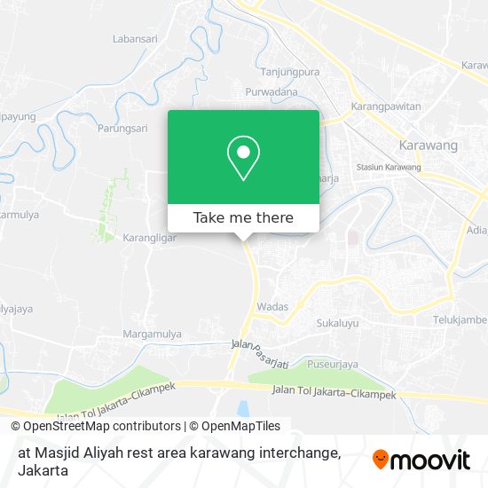 at Masjid Aliyah rest area karawang interchange map