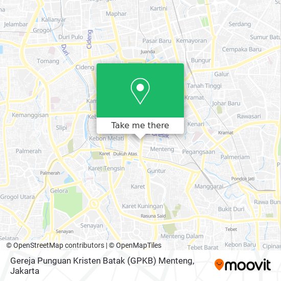 Gereja Punguan Kristen Batak (GPKB) Menteng map