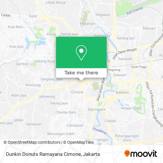 Dunkin Donuts Ramayana Cimone map