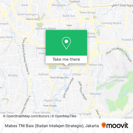 Mabes TNI Bais (Badan Intelejen Strategis) map