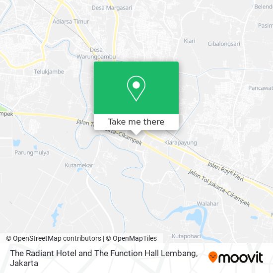 The Radiant Hotel and The Function Hall Lembang map