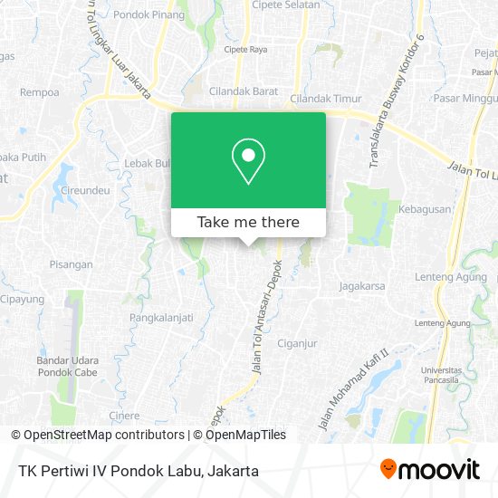 TK Pertiwi IV Pondok Labu map