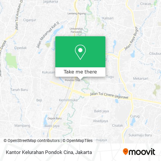 Kantor Kelurahan Pondok Cina map