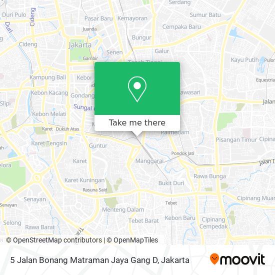 5 Jalan Bonang Matraman Jaya Gang D map