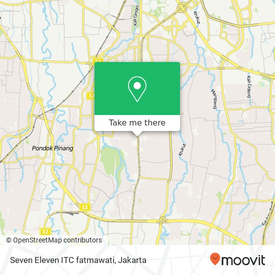 Seven Eleven ITC fatmawati map