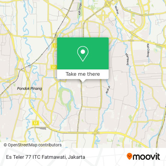 Es Teler 77 ITC Fatmawati map