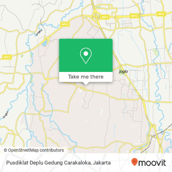 Pusdiklat Deplu Gedung Carakaloka map