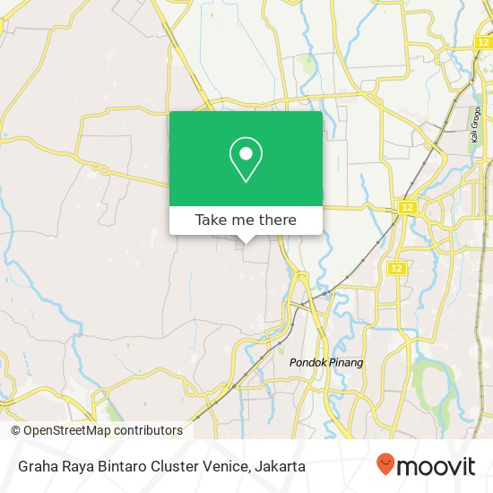 Graha Raya Bintaro Cluster Venice map