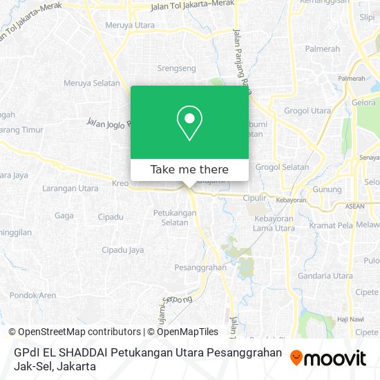 GPdI EL SHADDAI Petukangan Utara Pesanggrahan Jak-Sel map