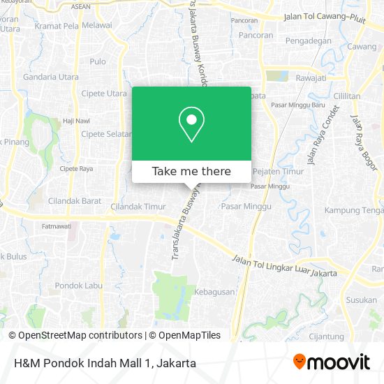 H&M Pondok Indah Mall 1 map