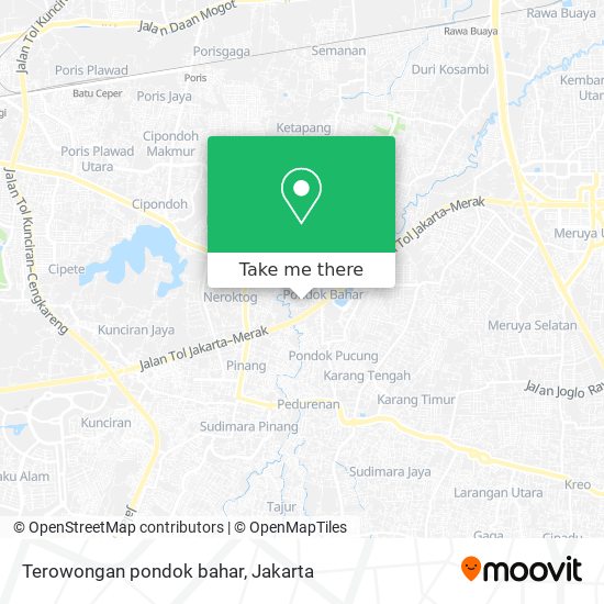 Terowongan pondok bahar map