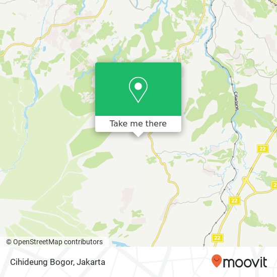 Cihideung Bogor map
