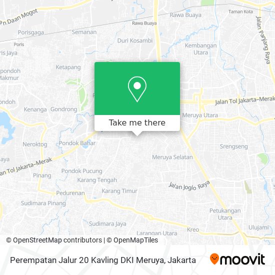 Perempatan Jalur 20 Kavling DKI Meruya map