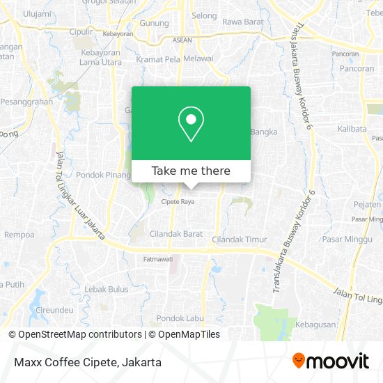 Maxx Coffee Cipete map