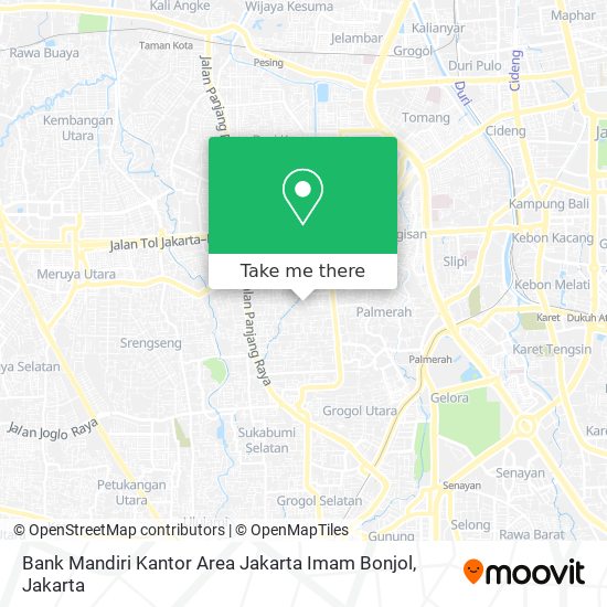 Bank Mandiri Kantor Area Jakarta Imam Bonjol map