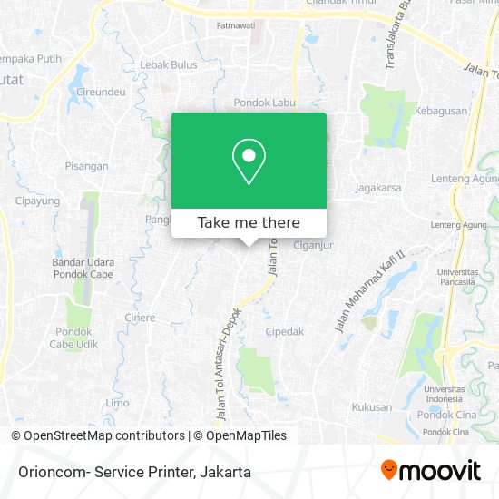 Orioncom- Service Printer map