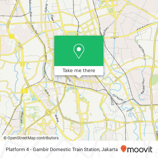 Platform 4 - Gambir Domestic Train Station map