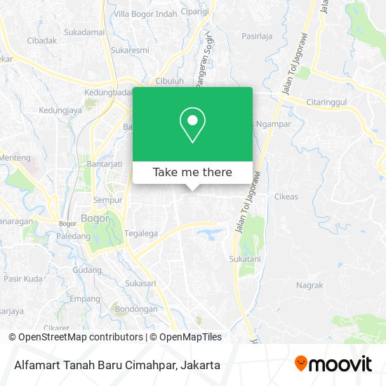 Alfamart Tanah Baru Cimahpar map