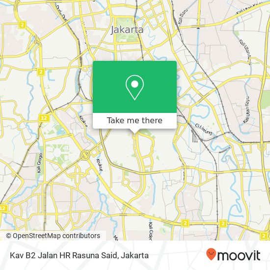 Kav B2 Jalan HR Rasuna Said map