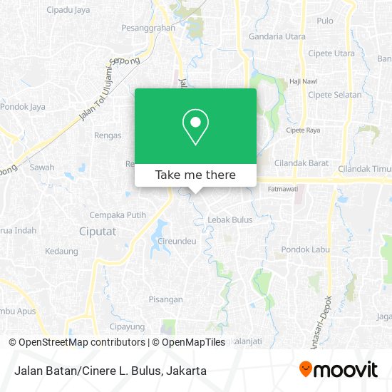 Jalan Batan/Cinere L. Bulus map
