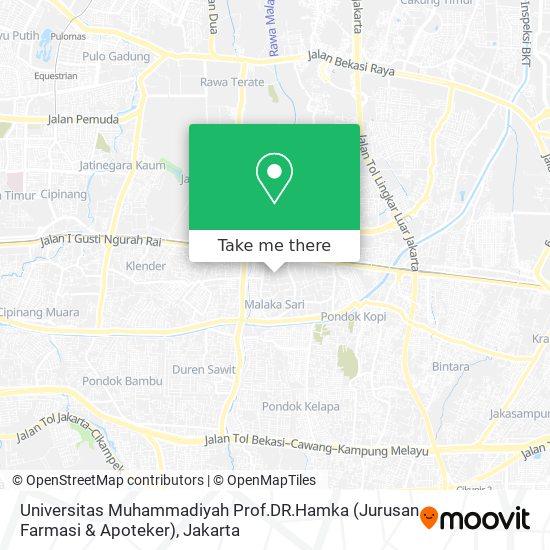 Universitas Muhammadiyah Prof.DR.Hamka (Jurusan Farmasi & Apoteker) map