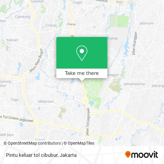 Pintu keluar tol cibubur map