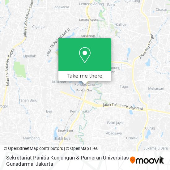 Sekretariat Panitia Kunjungan & Pameran Universitas Gunadarma map