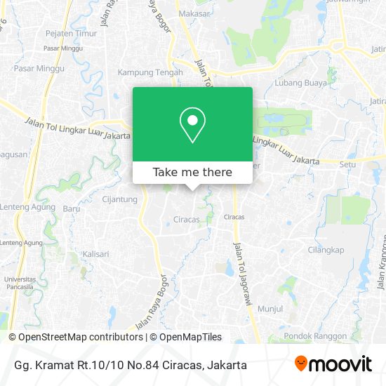 Gg. Kramat Rt.10 / 10 No.84 Ciracas map